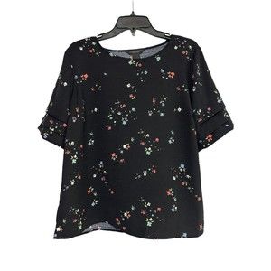Investments Petites Womens‎ Size PL  Dressy Top Short Sleeve Pullover Round Neck